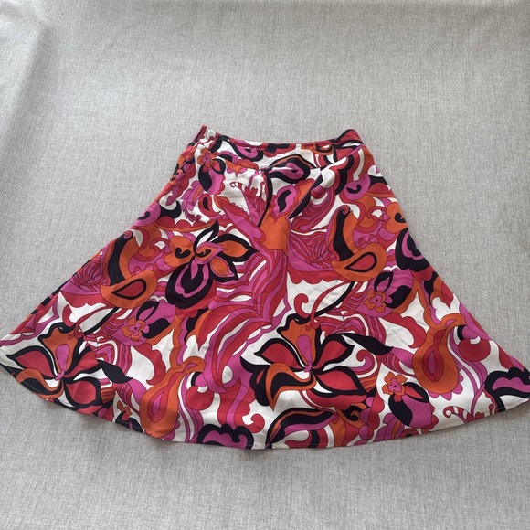 Vintage 100% Silk Skirt Women's 4 Lined A Line Fit & Flare Y2k 90s 60s 70s Retro - Picture 6 of 9